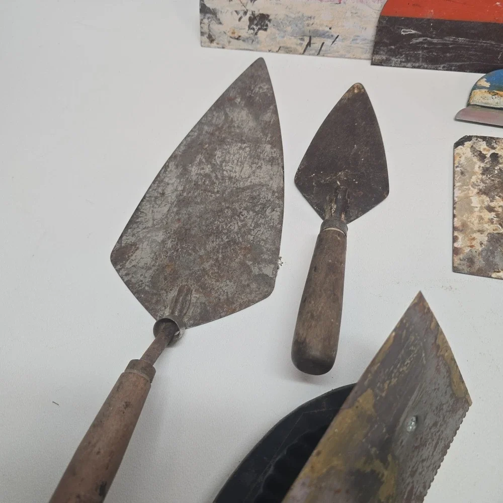 Marshalltown & Other Brands Finishing Tool Lot Trowels, Float & Edger 12 Pieces